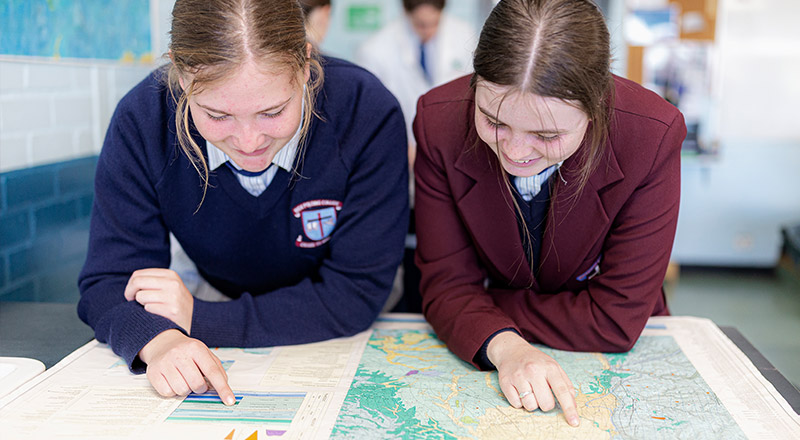 Years 9 and 10 geography students from Bede Polding Catholic College Sth Windsor