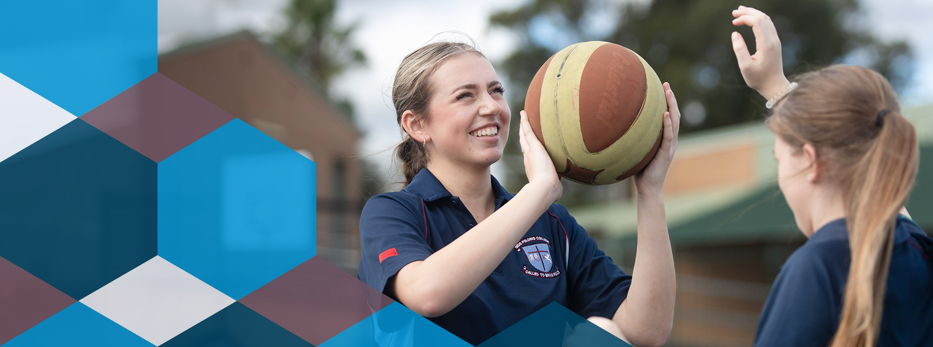 Bede Polding Catholic College South Windsor students playing netball