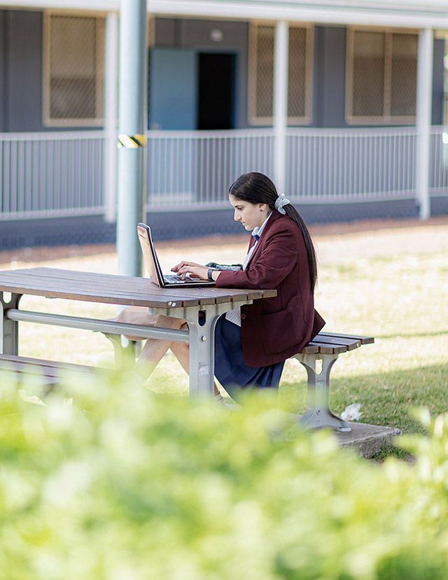 Outdoor area at Bede Polding Catholic College Windsor
