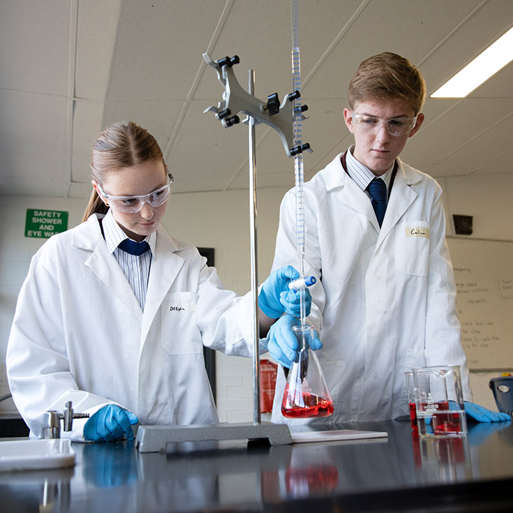 Science students in class at Bede Polding Catholic College Windsor
