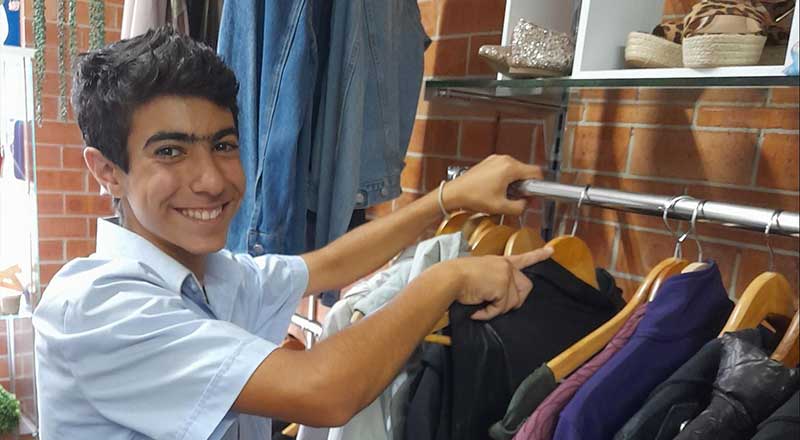 Bede Polding Duke of Ed student assisting with St Vincent De Paul Charity