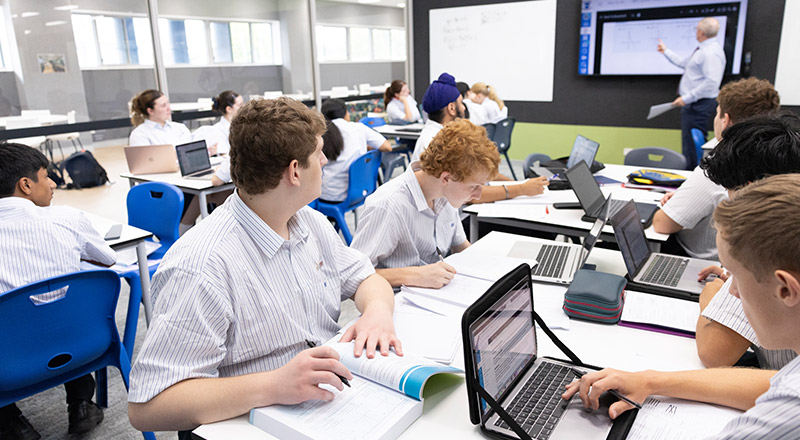 Bede Polding Catholic College Windsor students learning in class